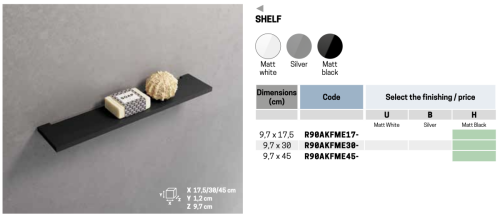 Полка в ванную комнату Novellini Frame Accessories R90AKFME45-B - фото 2