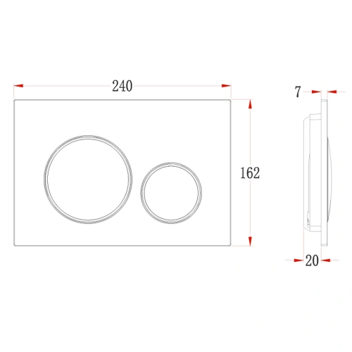 Клавиша смыва механическая Veconi FLUSH FLV10-WC цвет белый - фото 2