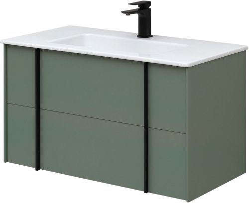 Тумба под раковину Allen Brau Reality 1.32006.CGM 90х50 подвесная цвет зеленый - фото 3