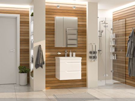 Тумба под раковину Misty Софт П-Соф-01060-011П2Я 60х50 подвесная цвет белый