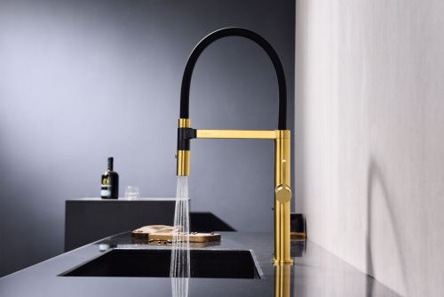 Смеситель для кухни Paulmark LEADER Le214101-BG на мойку золото - фото 4