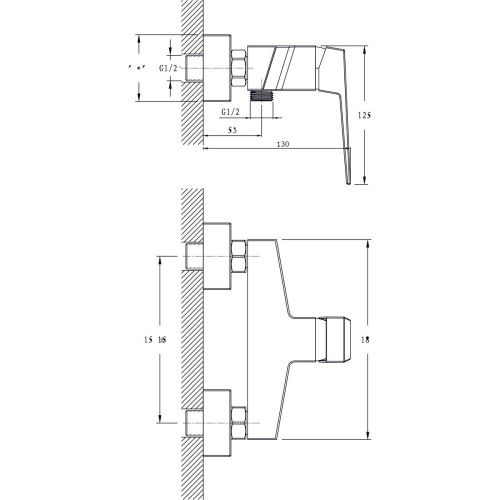 Смеситель для ванны Rush Thira TR3635-63 настенный хром - фото 2