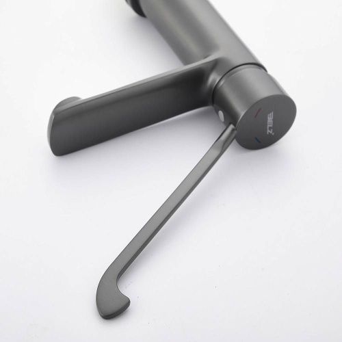 Смеситель BELZ B10019-3 на раковину оружейная сталь - фото 5