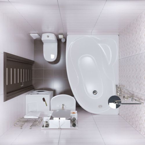 Ванна акриловая Тритон Изабель Щ0000048747 170х100 пристенная асимметричная без каркаса - фото 4