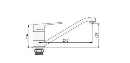 Смеситель для кухни D-Lin D154404-6 на мойку хром - фото 2