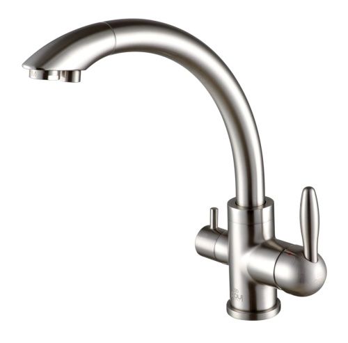 Смеситель для кухни Paulmark ESSEN Es213001-BS на мойку никель