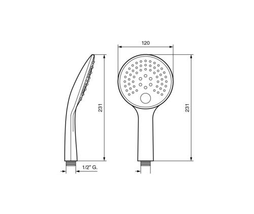 Душевая лейка Emmevi C02470/CR цвет хром - фото 2