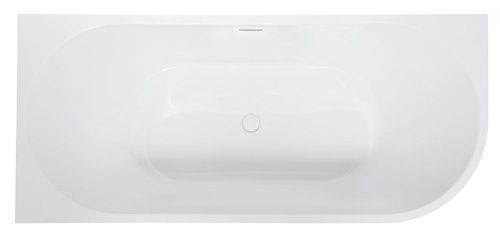 Ванна акриловая Abber AB9315 L 170х75 пристенная асимметричная с каркасом - фото 4