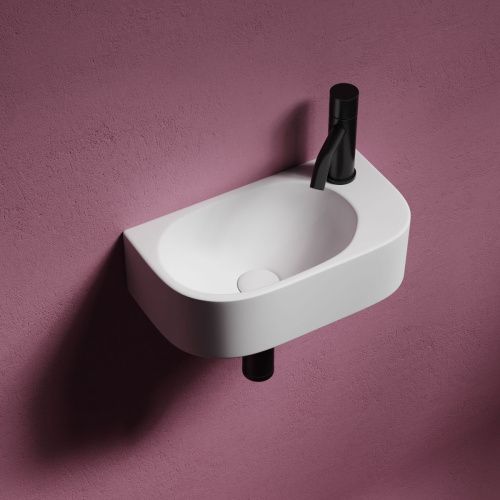 Раковина из сантехнического фарфора Ceramica Nova ELEMENT CN6066L 40х20 подвесная цвет белый 1 отверстие под смеситель - фото 3