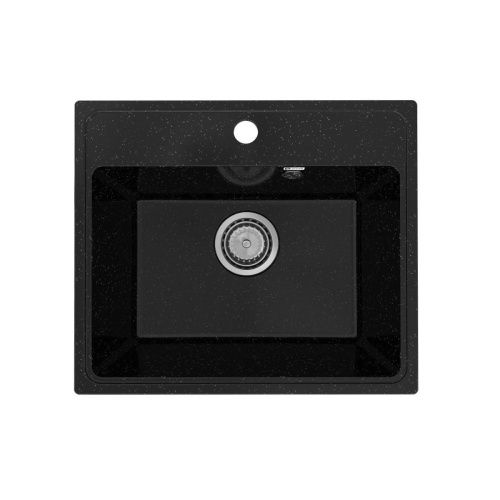 Кухонная мойка Practik PR-490 PR-M-490-004 50х40 цвет черный поверхность глянцевая - фото 2