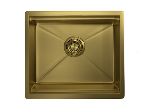 Кухонная мойка Granula Kitchen Space 5045U, ЗОЛОТО САТИН 50х45 цвет золото поверхность матовая - фото 2