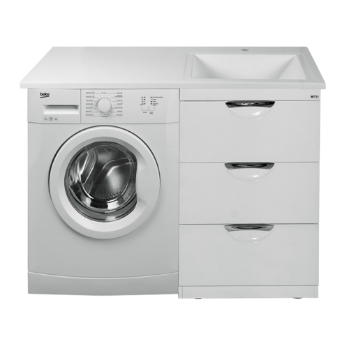 Тумба под раковину Misty Куба П-Куб01060-0113Я 60х50 напольная цвет белый - фото 2