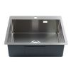 Кухонная мойка Melana ProfLine MLN-R6050HK 60х50 цвет серый поверхность матовая