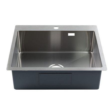 Кухонная мойка Melana ProfLine MLN-R6050HK 60х50 цвет серый поверхность матовая