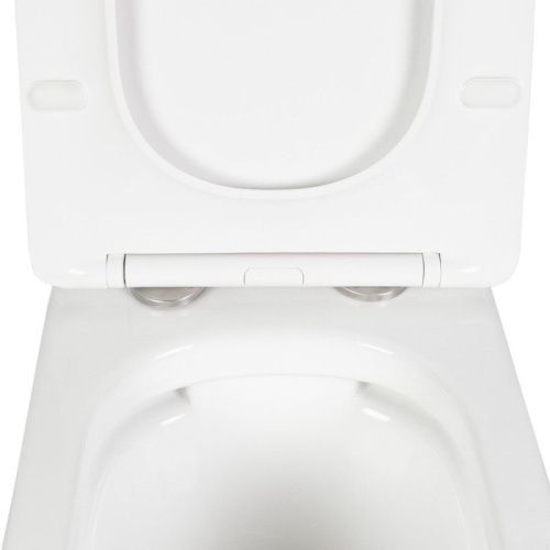 Унитаз напольный с бачком Bond Cube F04-00 белый с сиденьем безободковый душевой смыв - фото 5