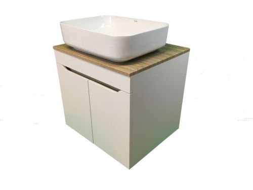 Тумба с раковиной Sintesi STL.W7024_SIN-LVB-APP-409 60х60 подвесная цвет коричневый - фото 2