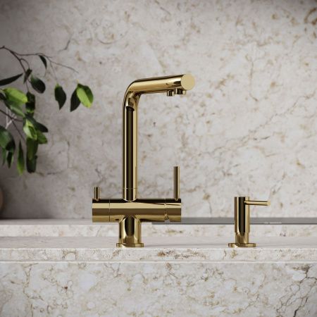 Смеситель для кухни Sancos Foster SC4014ZG на мойку золото