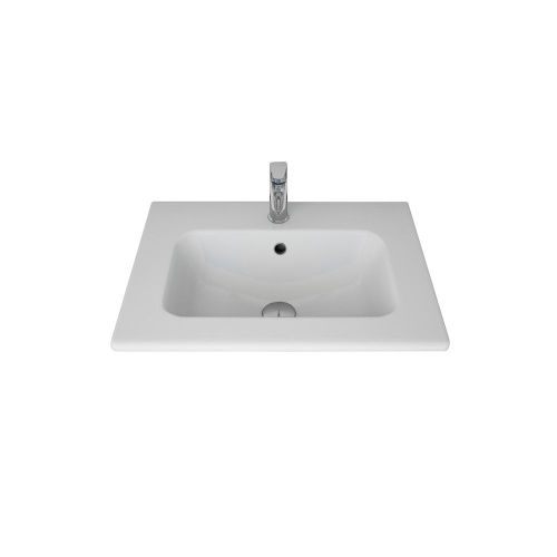 Раковина керамическая Dreja Euphoria 640344 60х50 подвесная цвет белый 1 отверстие под смеситель - фото 3