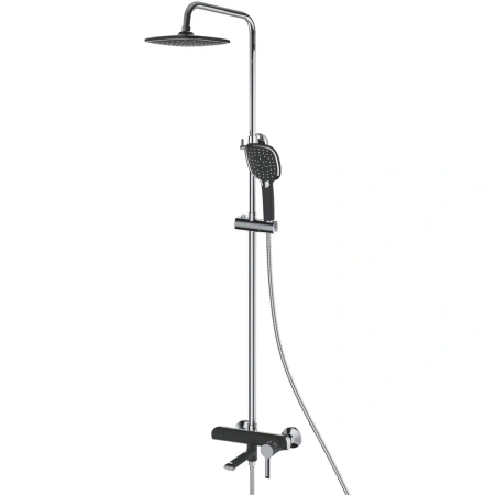 Душевая стойка Shevanik S6036H настенная цвет черный/хром