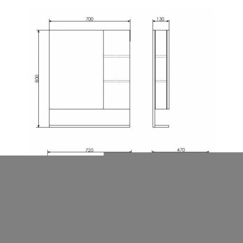 Зеркало-шкаф Comforty Рига 00004142212CF 70х80 подвесной цвет бежевый/белый - фото 2