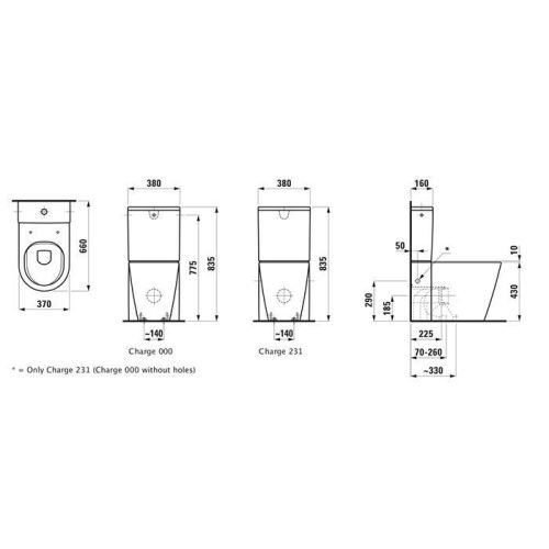 Чаша унитаза напольная Laufen Kartell 8.2433.7.000.000.1 цвет белый без сиденья и без бачка безободковая - фото 2
