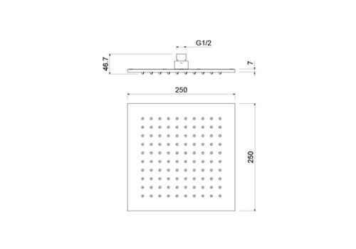 Верхний душ Aquatek AQ2076CR 25х25 хром - фото 3