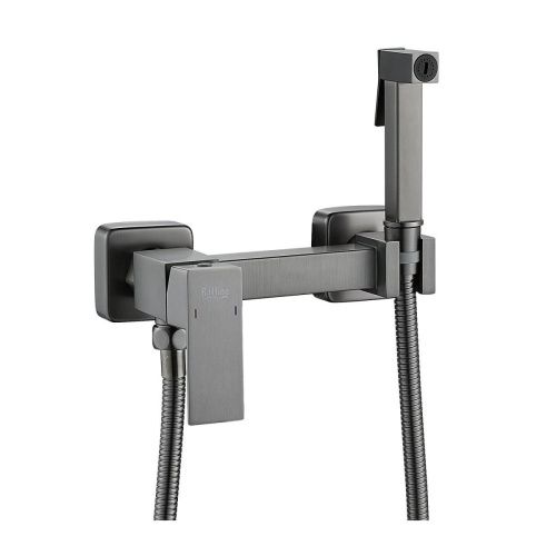 Гигиенический душ со смесителем Raffine F237T оружейная сталь - фото 2