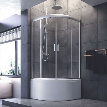 Душевой уголок Am.Pm Gem W90G-401A090WT 90х90 стекло прозрачное профиль хром без поддона