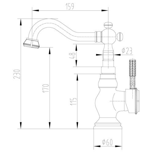 Смеситель для кухни LeMark Jasmine LM6644B на мойку бронза - фото 2