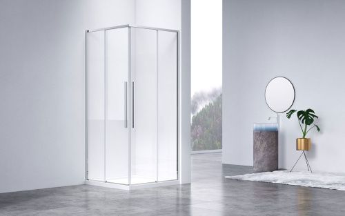 Душевой уголок Vincea Slim-N VSS-4SN9010CL 100х90 стекло прозрачное профиль хром без поддона - фото 2