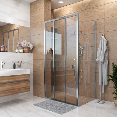 Душевой уголок Grossman Falcon GR-D110-P100Fa 110х100 стекло прозрачное профиль хром без поддона - фото 2