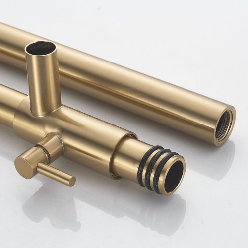 Душевая стойка Rose R1896G настенная цвет золото с термостатом - фото 5