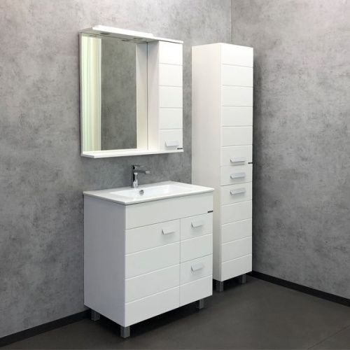 Тумба с раковиной Comforty Модена М 00-00001643CF 80х50 напольная цвет белый - фото 4