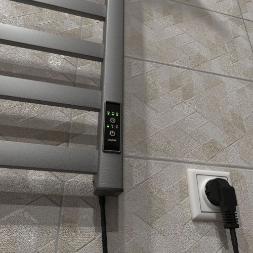 Полотенцесушитель электрический Маргроид 8110 профильный 8110-8050-5179-7024 55х80 серый - фото 4