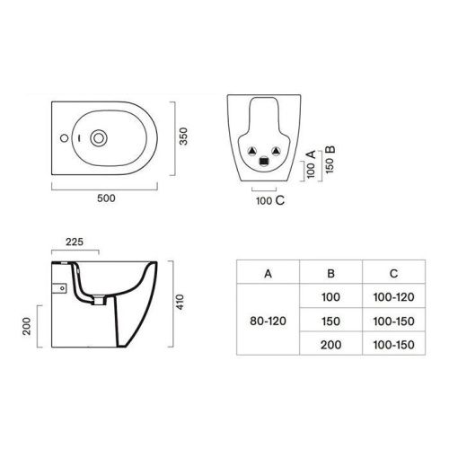 Биде напольное Catalano Sfera 519501001 цвет белый - фото 2