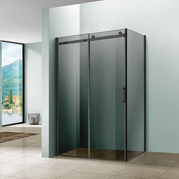 Душевой уголок Vincea Como VSR-1C9012CGB 120х90 стекло тонированное профиль черный без поддона