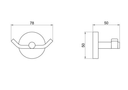 Крючок для ванны Aquatek БЕТТА AQ4602CR