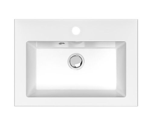 Раковина из искусственного камня Uperwood Eva 4548340001 50х40 полувстраиваемая цвет белый - фото 5