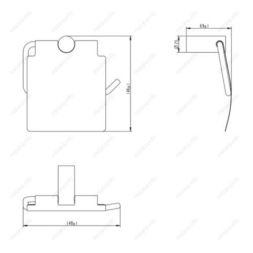 Бумагодержатель Melana 865007 - фото 2
