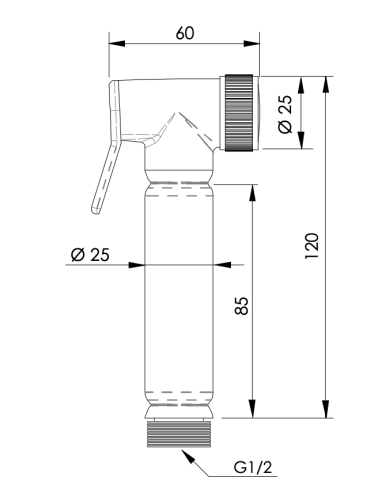 Лейка для гигенического душа Remer RB100 хром - фото 2