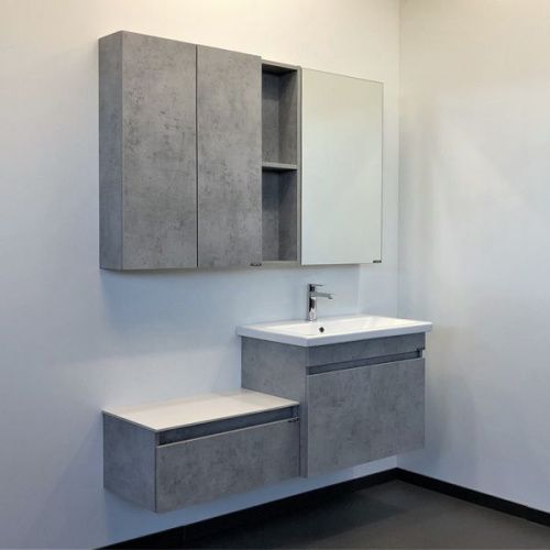 Тумба с раковиной Comforty Осло 00-00006118CF 70х50 подвесная цвет серый - фото 5