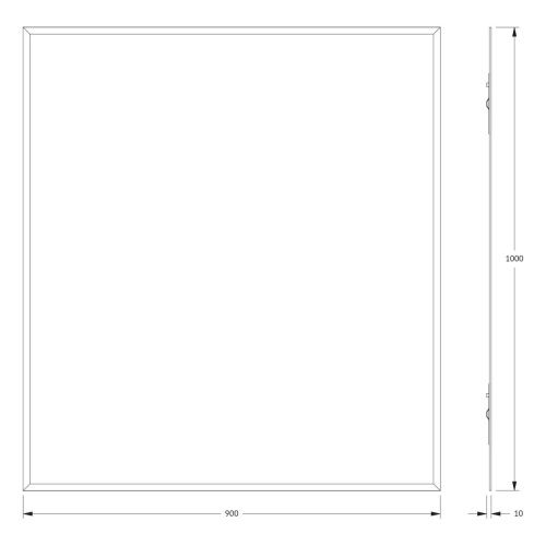 Зеркало Evoform Comfort BY 0935 90х100 подвесное - фото 2