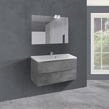 Тумба под раковину Vincea Mia VMC-2MA900BT 90х50 подвесная цвет серый