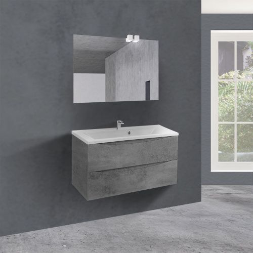 Тумба под раковину Vincea Mia VMC-2MA900BT 90х50 подвесная цвет серый