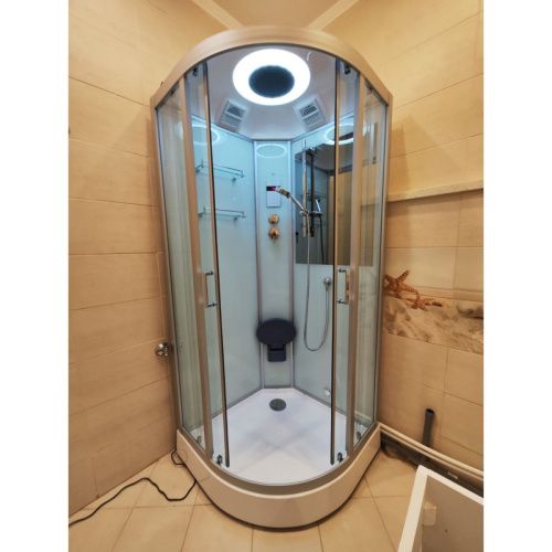 Душевая кабина Frank 2454658 120х120 четверть круга с крышей ориентация универсальная - фото 2