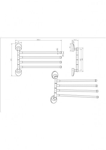 Полотенцедержатель CeramaLux Valencia 88114-4 - фото 2