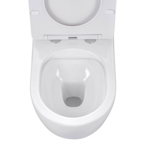 Унитаз подвесной Vincea Evo VT1-34S белый с сиденьем микролифт безободковый душевой смыв - фото 2