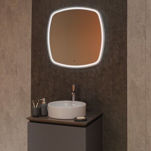 Зеркало с подсветкой Azario Barca LED-00002973 70х70 подвесное - фото 4