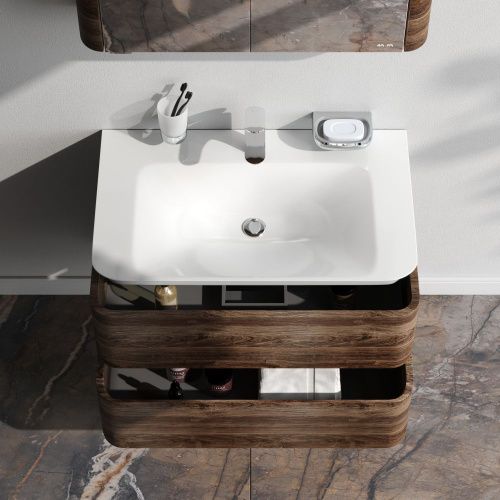 Тумба под раковину Am.Pm Sensation M30FHX0802NF 80х50 подвесная цвет коричневый - фото 3