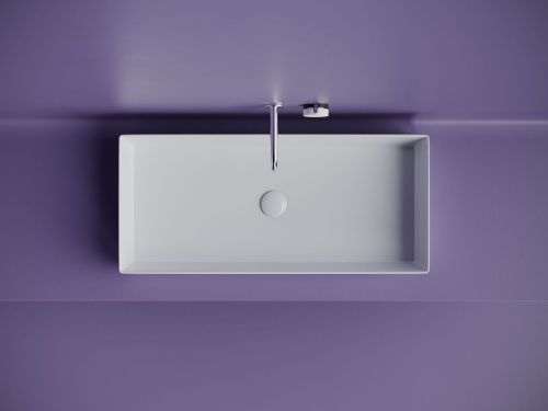 Раковина из сантехнического фарфора Ceramica Nova ELEMENT CN6072 80х40 накладная цвет белый без отверстий под смеситель - фото 3